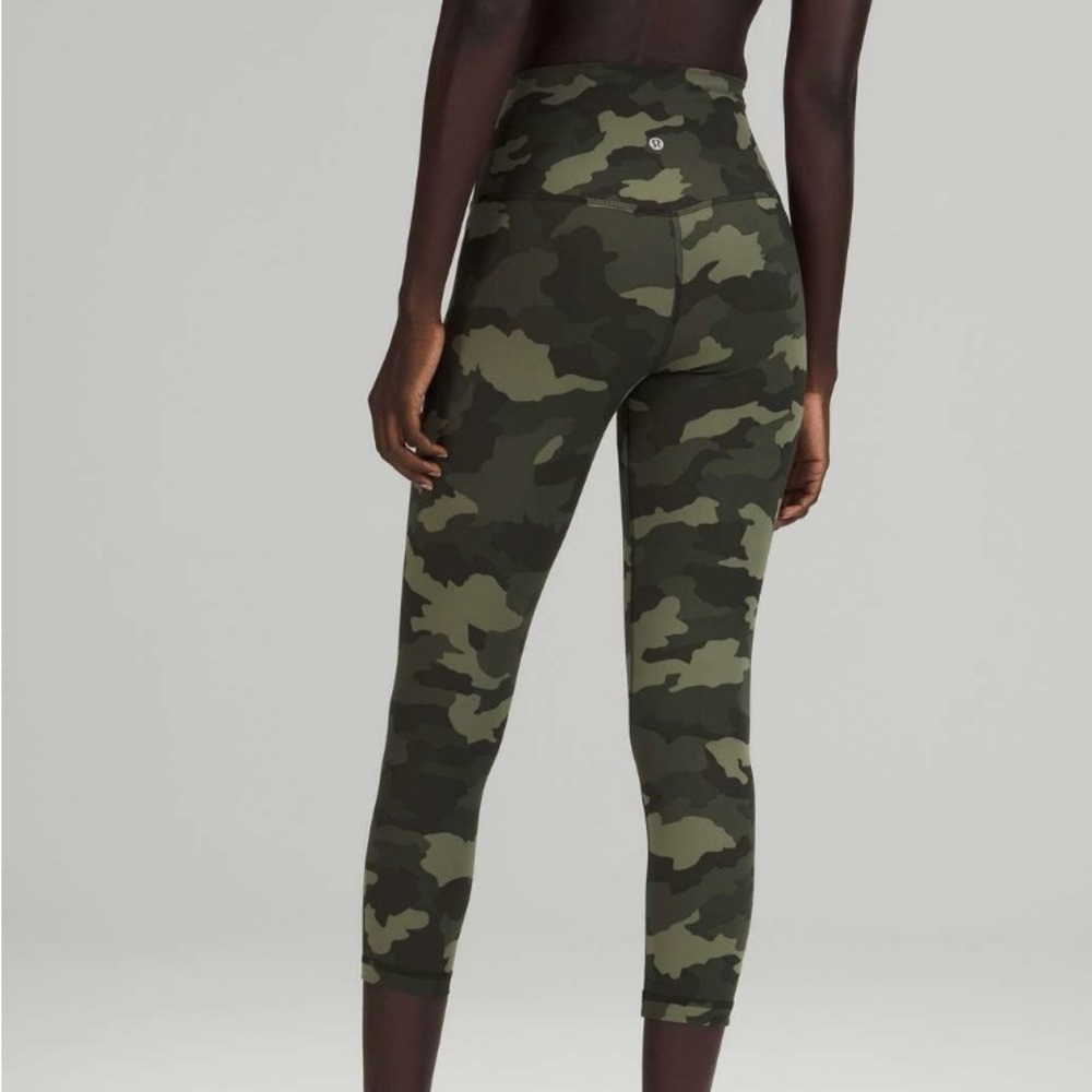 Lululemon | Align High-Rise Crop 23" Heritage 365 Camo Medium Olive size 8 - Picture 3 of 13